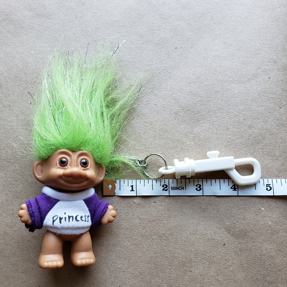 Troll doll keychain with "princess" shirt - Picture 4 of 6